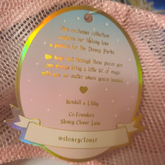 2025 Disney World Stoney Clover Lane Patches Patches Trucker Pink Cap Hat New - Picture 5 of 7